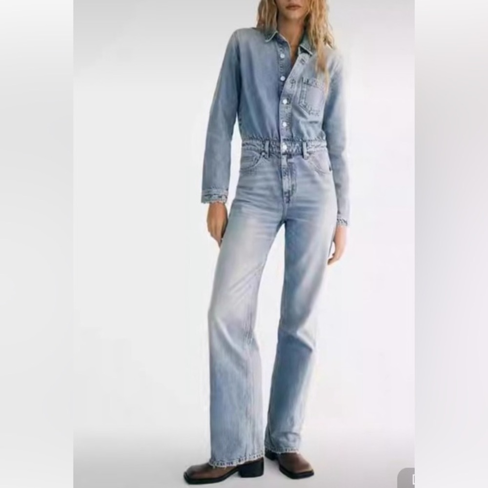 Zara denim jumpsuit size xs